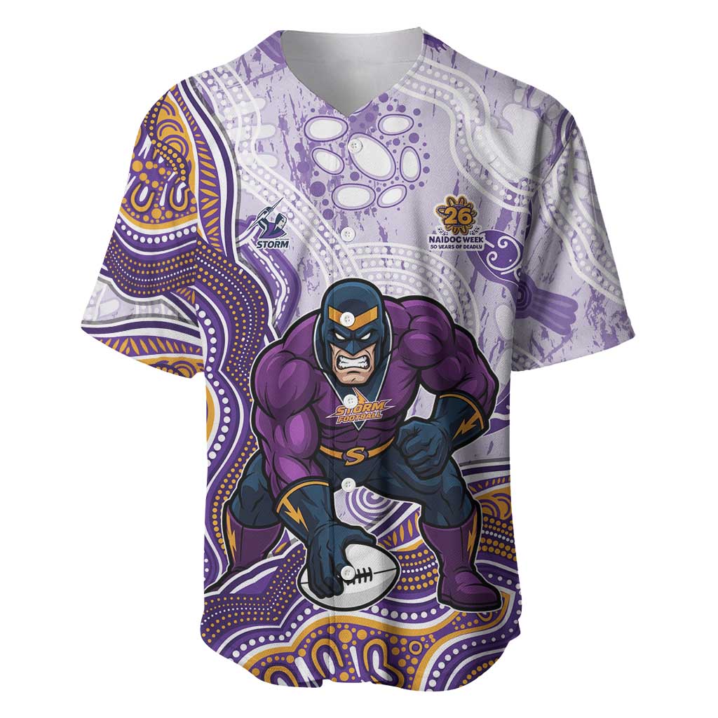 Melbourne Storm NAIDOC Week 2026 Baseball Jersey First Nations of Australia Aboriginal Mascot Rugby