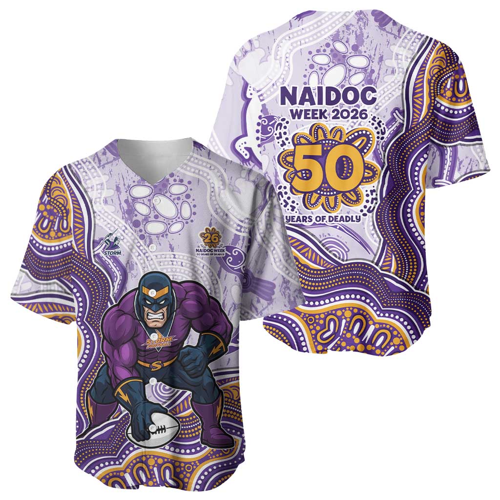 Melbourne Storm NAIDOC Week 2026 Baseball Jersey First Nations of Australia Aboriginal Mascot Rugby