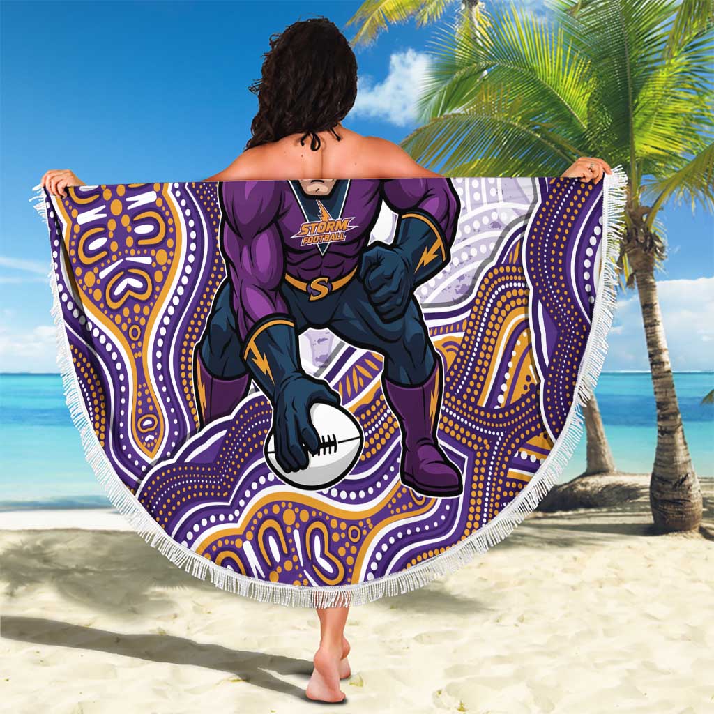 Melbourne Storm NAIDOC Week 2026 Beach Blanket First Nations of Australia Aboriginal Mascot Rugby