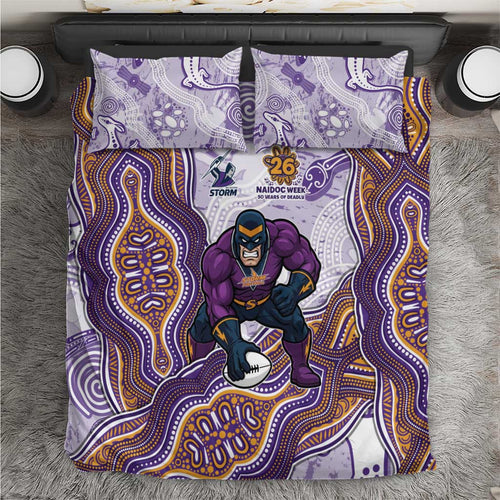 Melbourne Storm NAIDOC Week 2026 Bedding Set First Nations of Australia Aboriginal Mascot Rugby