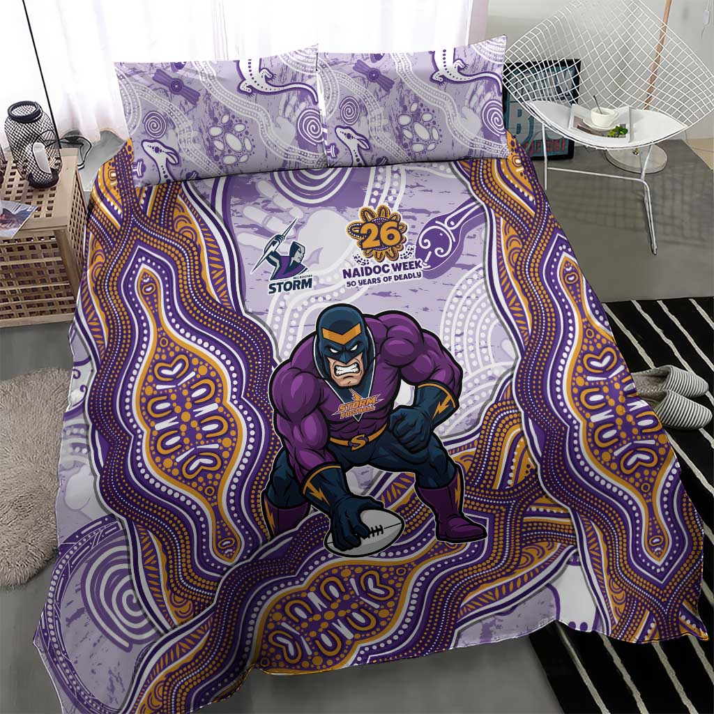 Melbourne Storm NAIDOC Week 2026 Bedding Set First Nations of Australia Aboriginal Mascot Rugby