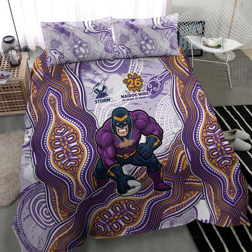 Melbourne Storm NAIDOC Week 2026 Bedding Set First Nations of Australia Aboriginal Mascot Rugby