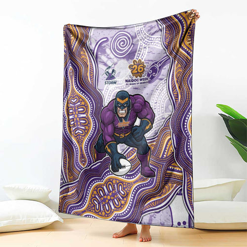 Melbourne Storm NAIDOC Week 2026 Blanket First Nations of Australia Aboriginal Mascot Rugby