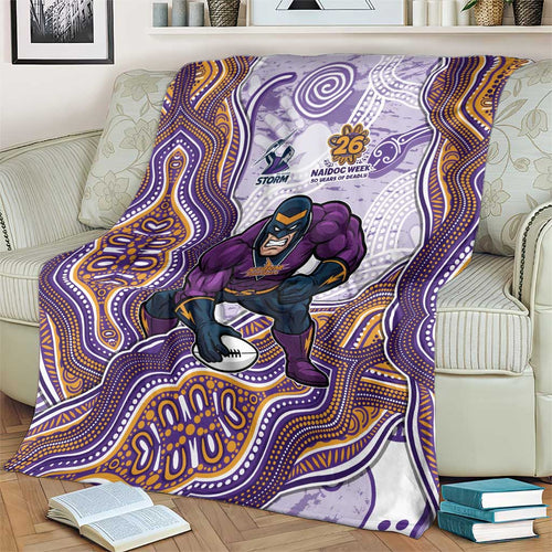 Melbourne Storm NAIDOC Week 2026 Blanket First Nations of Australia Aboriginal Mascot Rugby
