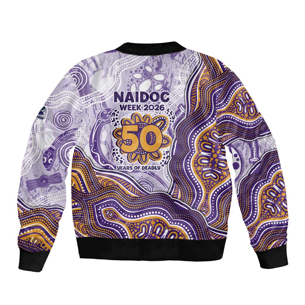 Melbourne Storm NAIDOC Week 2026 Bomber Jacket First Nations of Australia Aboriginal Mascot Rugby