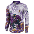 Melbourne Storm NAIDOC Week 2026 Button Sweatshirt First Nations of Australia Aboriginal Mascot Rugby