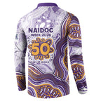 Melbourne Storm NAIDOC Week 2026 Button Sweatshirt First Nations of Australia Aboriginal Mascot Rugby