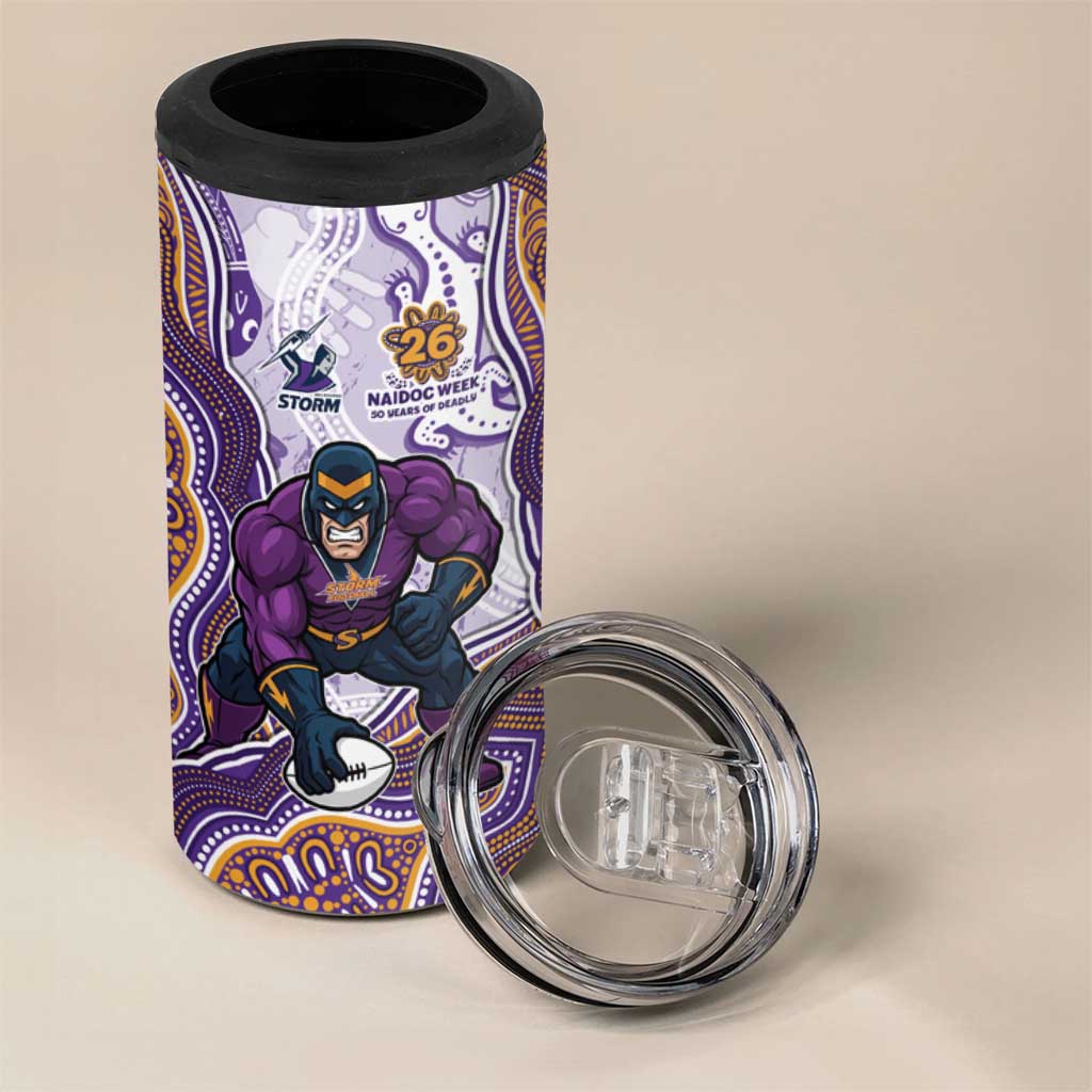 Melbourne Storm NAIDOC Week 2026 4 in 1 Can Cooler Tumbler First Nations of Australia Aboriginal Mascot Rugby