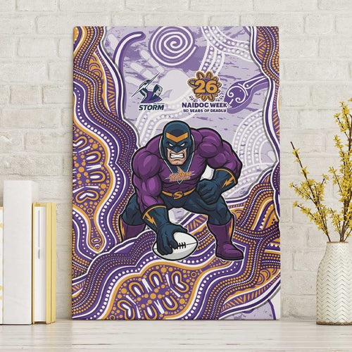 Melbourne Storm NAIDOC Week 2026 Canvas Wall Art First Nations of Australia Aboriginal Mascot Rugby