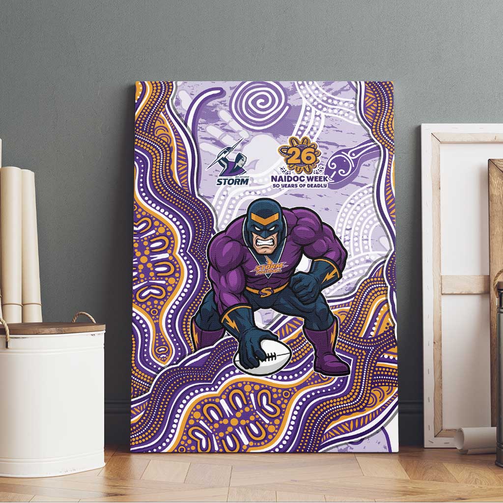 Melbourne Storm NAIDOC Week 2026 Canvas Wall Art First Nations of Australia Aboriginal Mascot Rugby