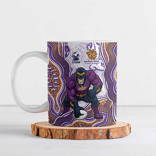 Melbourne Storm NAIDOC Week 2026 Ceramic Mug First Nations of Australia Aboriginal Mascot Rugby