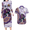 Melbourne Storm NAIDOC Week 2026 Couples Matching Long Sleeve Bodycon Dress and Hawaiian Shirt First Nations of Australia Aboriginal Mascot Rugby