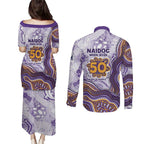 Melbourne Storm NAIDOC Week 2026 Couples Matching Puletasi and Long Sleeve Button Shirt First Nations of Australia Aboriginal Mascot Rugby