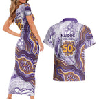 Melbourne Storm NAIDOC Week 2026 Couples Matching Short Sleeve Bodycon Dress and Hawaiian Shirt First Nations of Australia Aboriginal Mascot Rugby