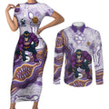 Melbourne Storm NAIDOC Week 2026 Couples Matching Short Sleeve Bodycon Dress and Long Sleeve Button Shirt First Nations of Australia Aboriginal Mascot Rugby