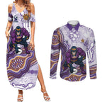 Melbourne Storm NAIDOC Week 2026 Couples Matching Summer Maxi Dress and Long Sleeve Button Shirt First Nations of Australia Aboriginal Mascot Rugby