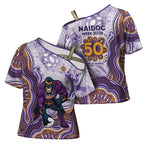 Melbourne Storm NAIDOC Week 2026 Cross Shoulder Shirt First Nations of Australia Aboriginal Mascot Rugby