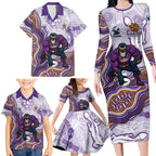 Melbourne Storm NAIDOC Week 2026 Family Matching Long Sleeve Bodycon Dress and Hawaiian Shirt First Nations of Australia Aboriginal Mascot Rugby