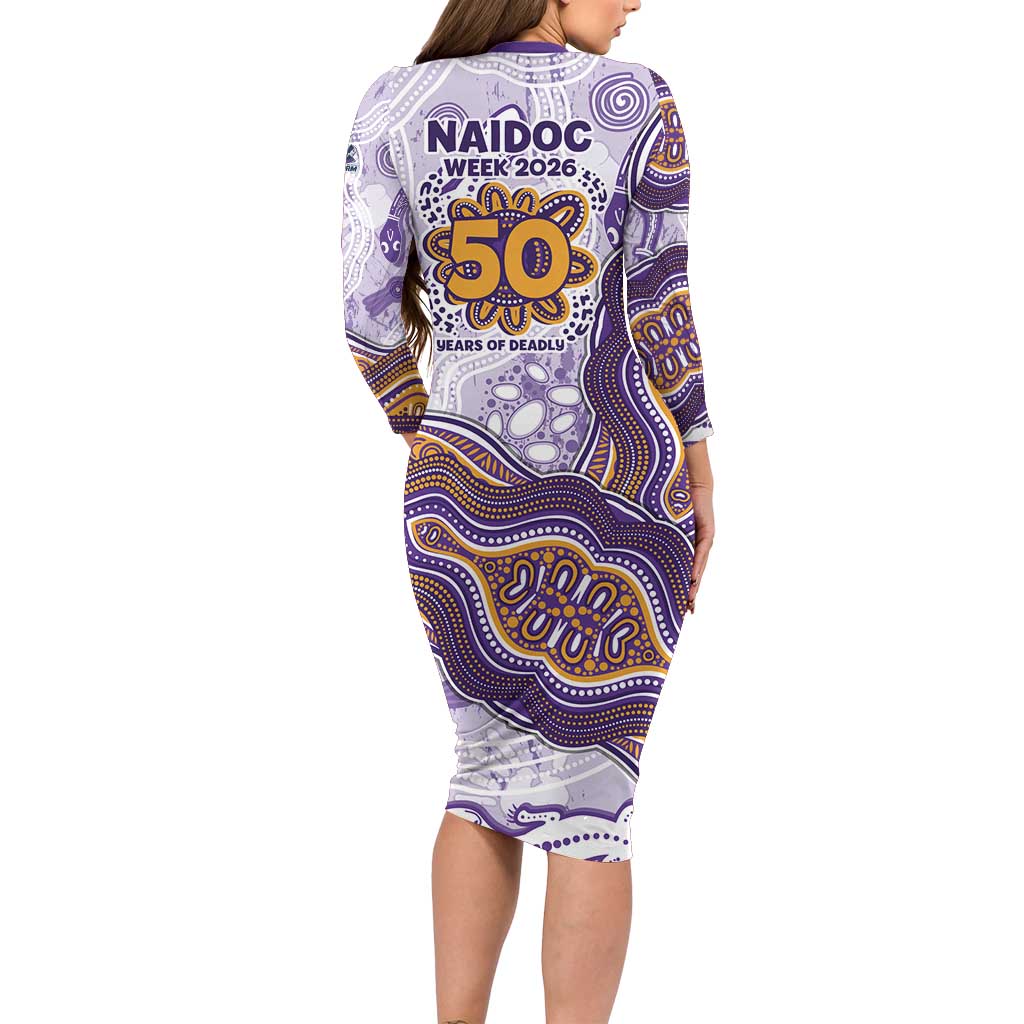Melbourne Storm NAIDOC Week 2026 Family Matching Long Sleeve Bodycon Dress and Hawaiian Shirt First Nations of Australia Aboriginal Mascot Rugby