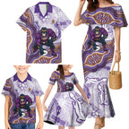 Melbourne Storm NAIDOC Week 2026 Family Matching Mermaid Dress and Hawaiian Shirt First Nations of Australia Aboriginal Mascot Rugby