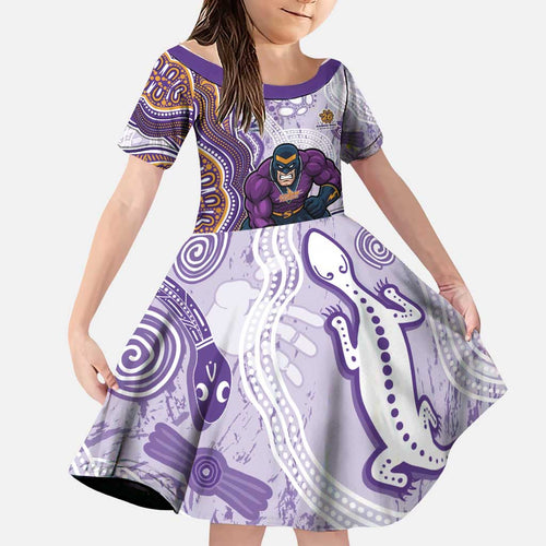 Melbourne Storm NAIDOC Week 2026 Family Matching Mermaid Dress and Hawaiian Shirt First Nations of Australia Aboriginal Mascot Rugby