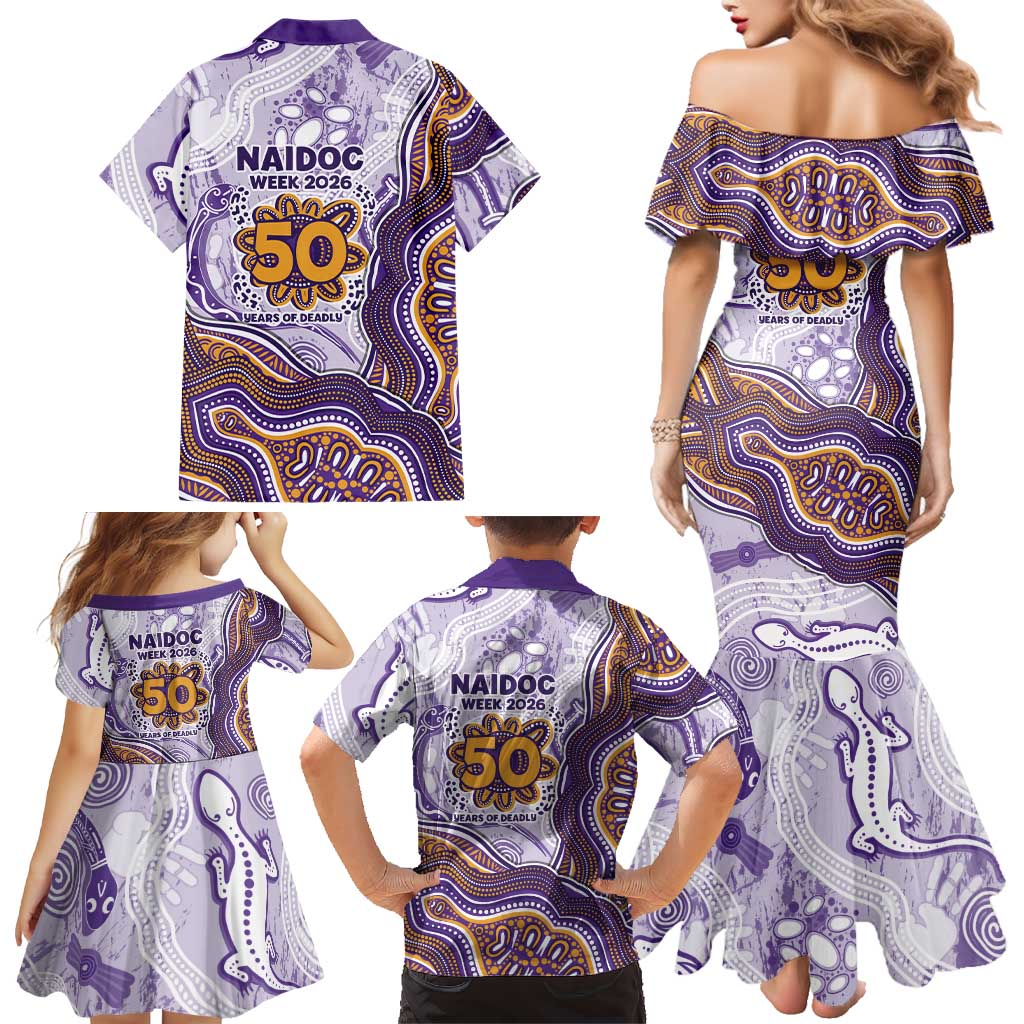 Melbourne Storm NAIDOC Week 2026 Family Matching Mermaid Dress and Hawaiian Shirt First Nations of Australia Aboriginal Mascot Rugby