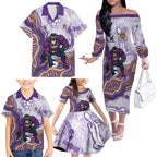 Melbourne Storm NAIDOC Week 2026 Family Matching Off The Shoulder Long Sleeve Dress and Hawaiian Shirt First Nations of Australia Aboriginal Mascot Rugby