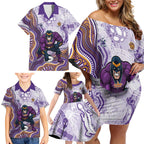 Melbourne Storm NAIDOC Week 2026 Family Matching Off Shoulder Short Dress and Hawaiian Shirt First Nations of Australia Aboriginal Mascot Rugby