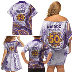 Melbourne Storm NAIDOC Week 2026 Family Matching Off Shoulder Short Dress and Hawaiian Shirt First Nations of Australia Aboriginal Mascot Rugby
