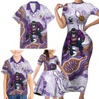 Melbourne Storm NAIDOC Week 2026 Family Matching Short Sleeve Bodycon Dress and Hawaiian Shirt First Nations of Australia Aboriginal Mascot Rugby