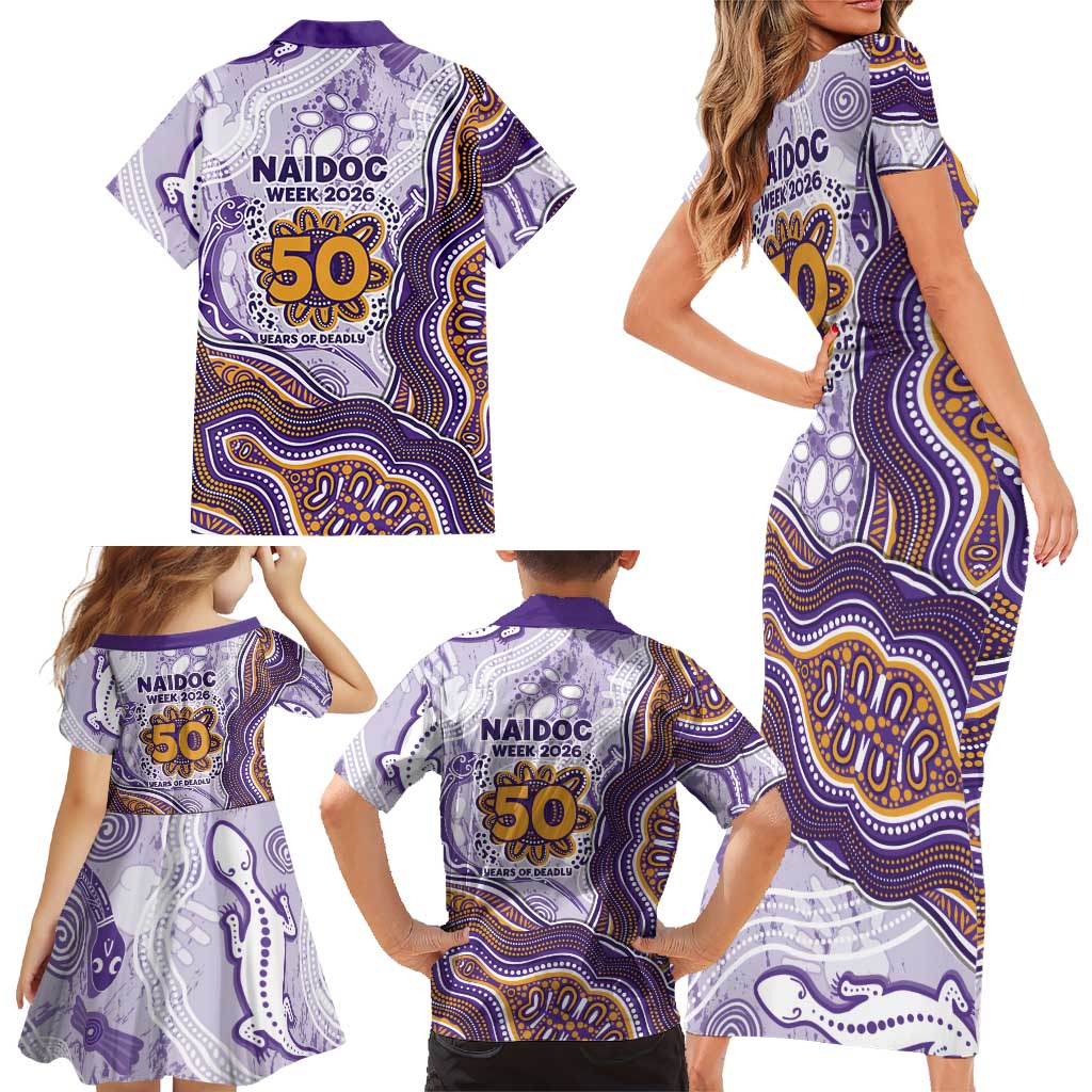 Melbourne Storm NAIDOC Week 2026 Family Matching Short Sleeve Bodycon Dress and Hawaiian Shirt First Nations of Australia Aboriginal Mascot Rugby