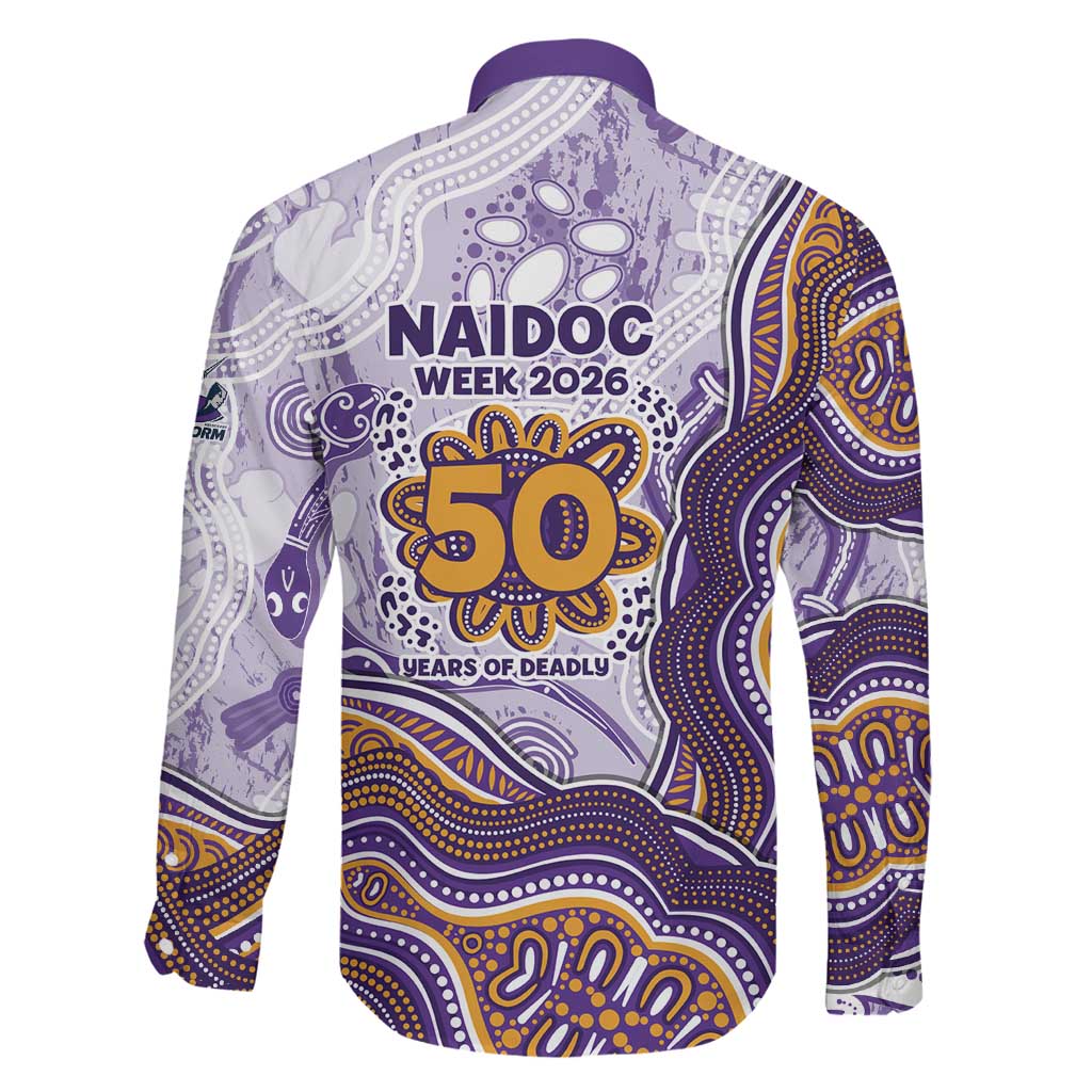 Melbourne Storm NAIDOC Week 2026 Family Matching Short Sleeve Bodycon Dress and Hawaiian Shirt First Nations of Australia Aboriginal Mascot Rugby