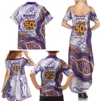 Melbourne Storm NAIDOC Week 2026 Family Matching Summer Maxi Dress and Hawaiian Shirt First Nations of Australia Aboriginal Mascot Rugby