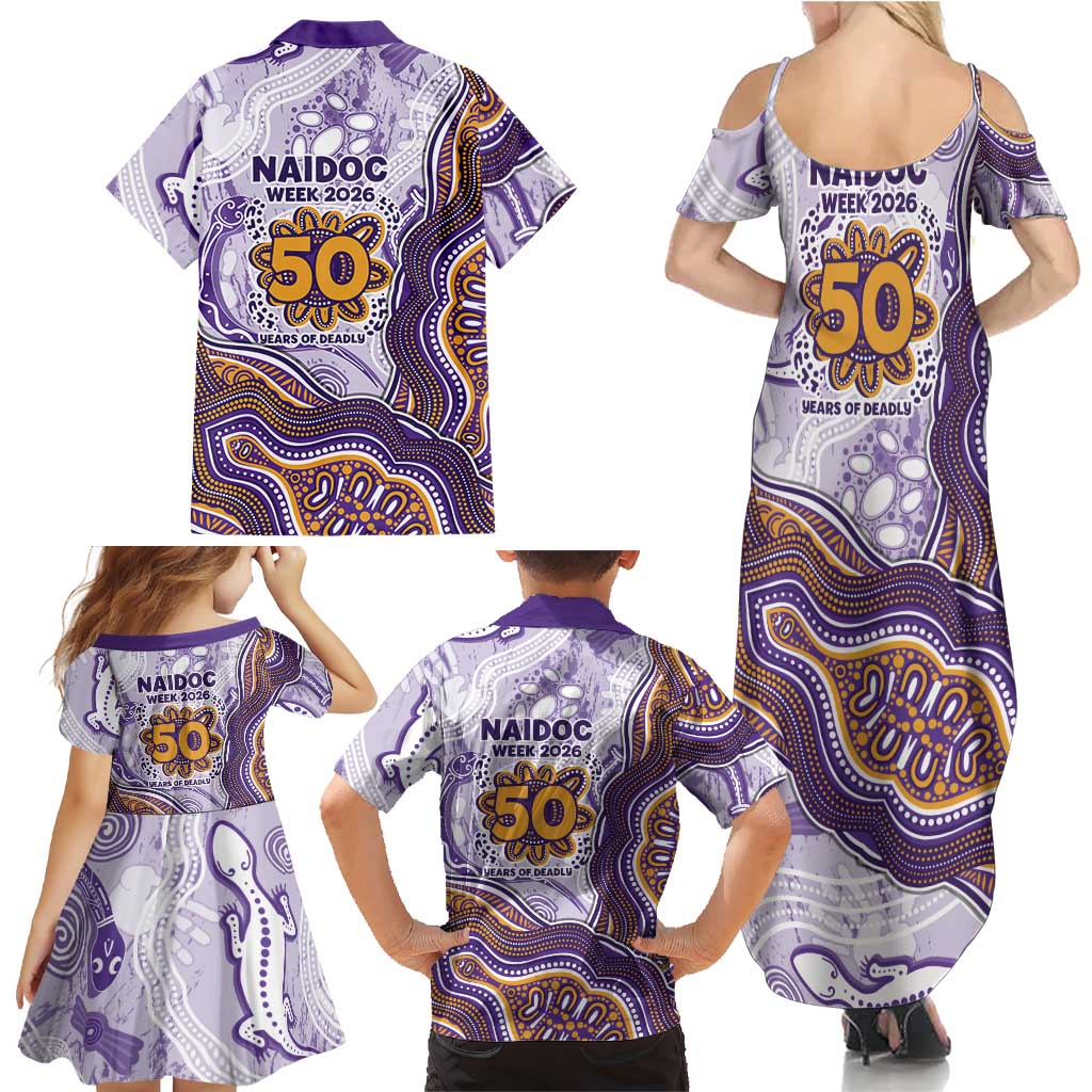 Melbourne Storm NAIDOC Week 2026 Family Matching Summer Maxi Dress and Hawaiian Shirt First Nations of Australia Aboriginal Mascot Rugby
