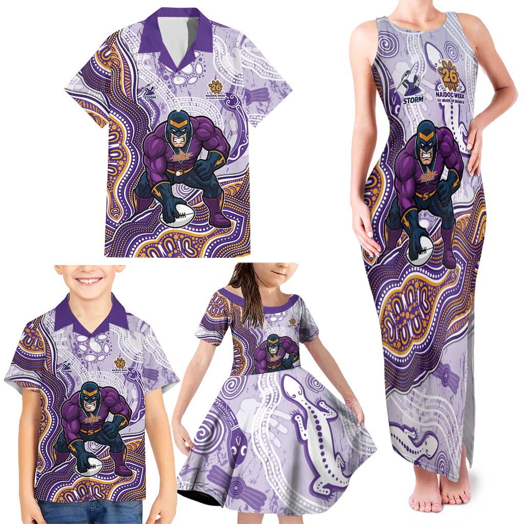 Melbourne Storm NAIDOC Week 2026 Family Matching Tank Maxi Dress and Hawaiian Shirt First Nations of Australia Aboriginal Mascot Rugby