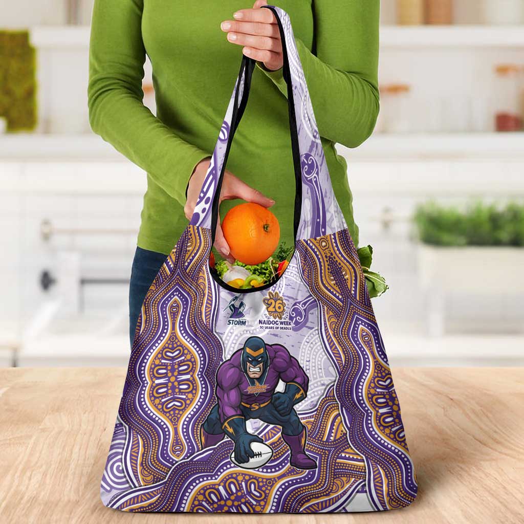 Melbourne Storm NAIDOC Week 2026 Grocery Bag First Nations of Australia Aboriginal Mascot Rugby