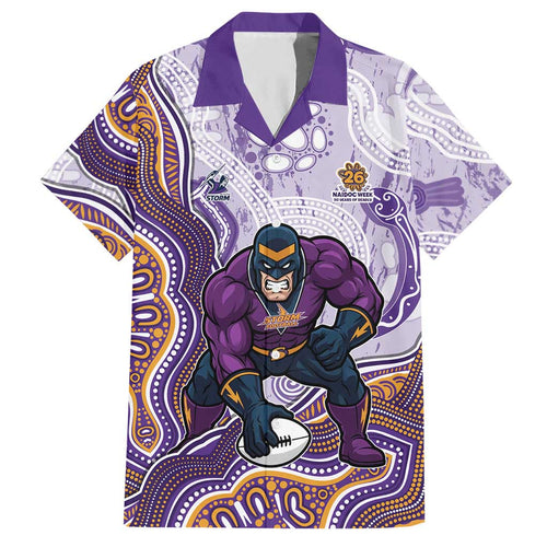 Melbourne Storm NAIDOC Week 2026 Hawaiian Shirt First Nations of Australia Aboriginal Mascot Rugby
