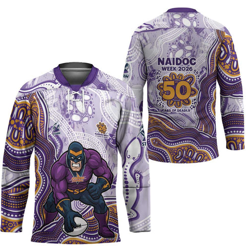Melbourne Storm NAIDOC Week 2026 Hockey Jersey First Nations of Australia Aboriginal Mascot Rugby