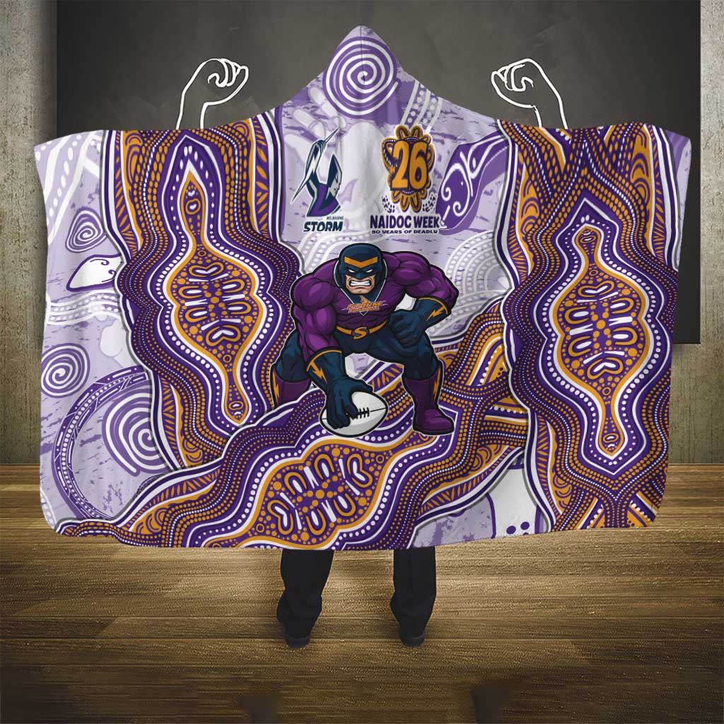 Melbourne Storm NAIDOC Week 2026 Hooded Blanket First Nations of Australia Aboriginal Mascot Rugby