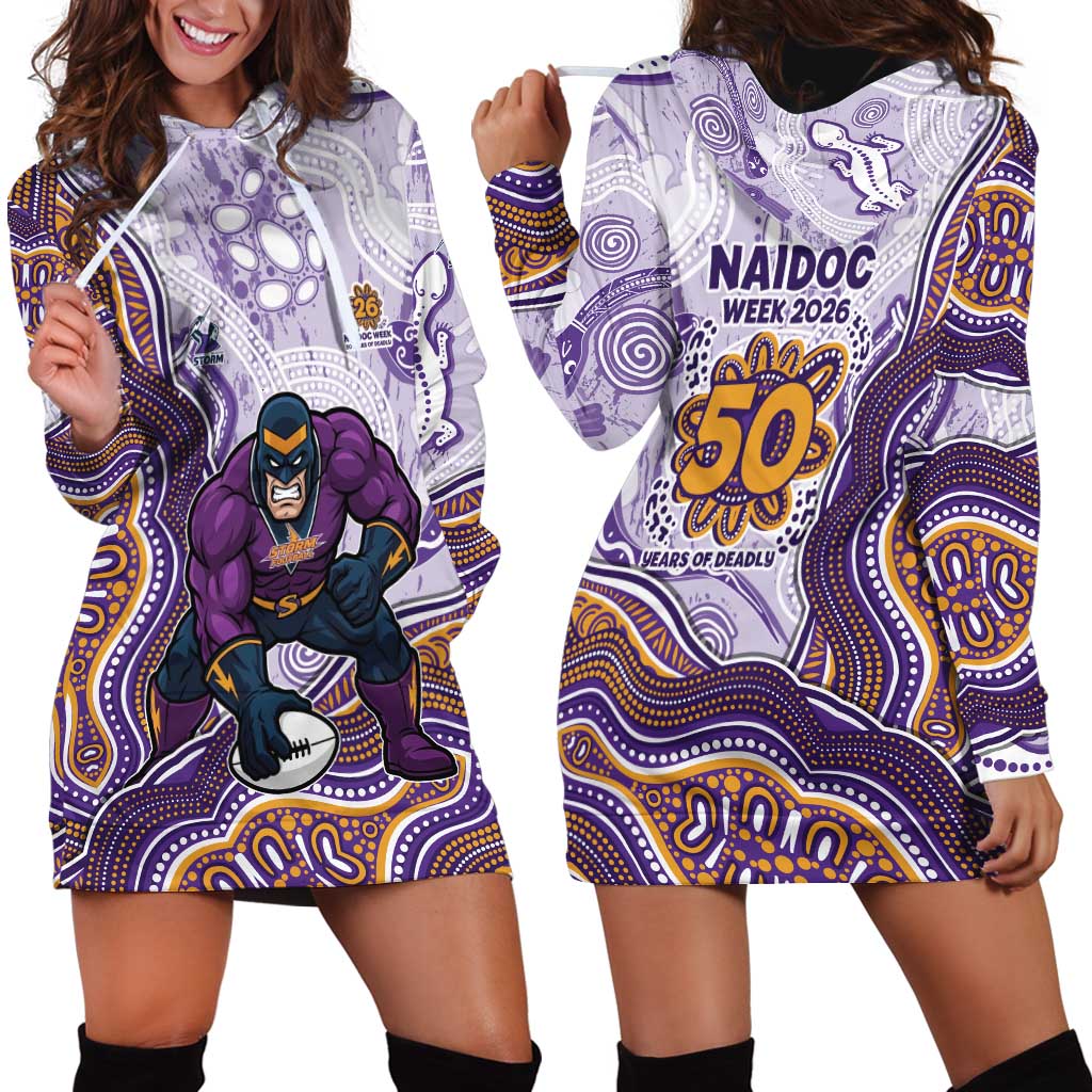 Melbourne Storm NAIDOC Week 2026 Hoodie Dress First Nations of Australia Aboriginal Mascot Rugby