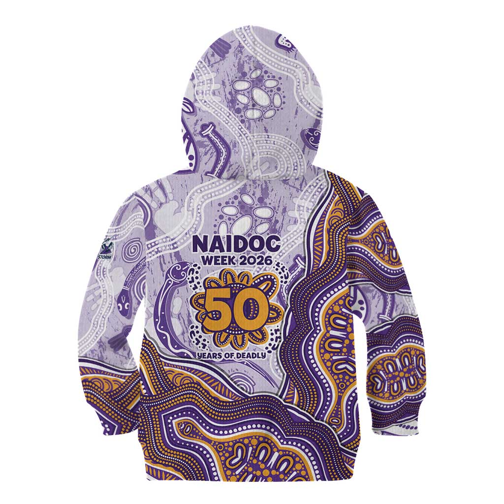 Melbourne Storm NAIDOC Week 2026 Kid Hoodie First Nations of Australia Aboriginal Mascot Rugby