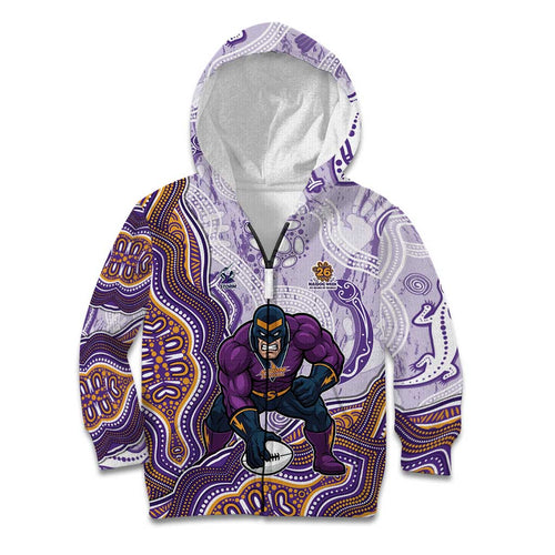 Melbourne Storm NAIDOC Week 2026 Kid Hoodie First Nations of Australia Aboriginal Mascot Rugby