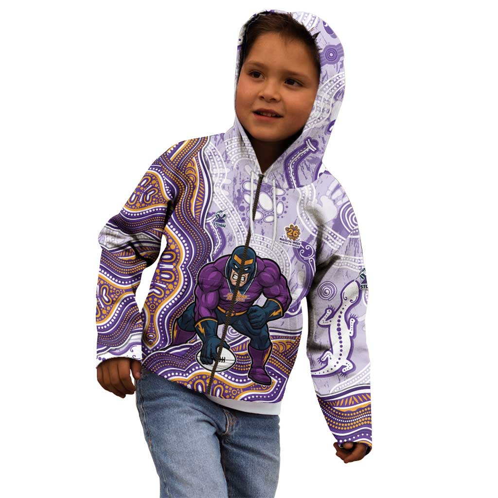 Melbourne Storm NAIDOC Week 2026 Kid Hoodie First Nations of Australia Aboriginal Mascot Rugby