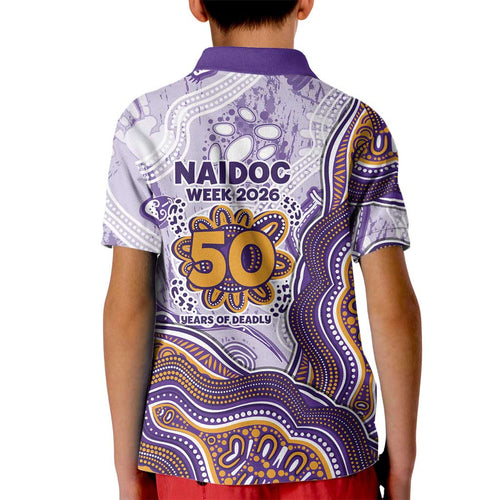 Melbourne Storm NAIDOC Week 2026 Kid Polo Shirt First Nations of Australia Aboriginal Mascot Rugby