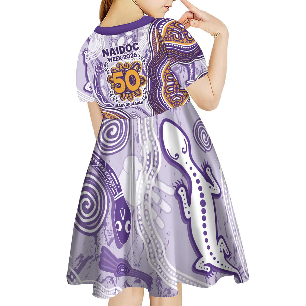 Melbourne Storm NAIDOC Week 2026 Kid Short Sleeve Dress First Nations of Australia Aboriginal Mascot Rugby