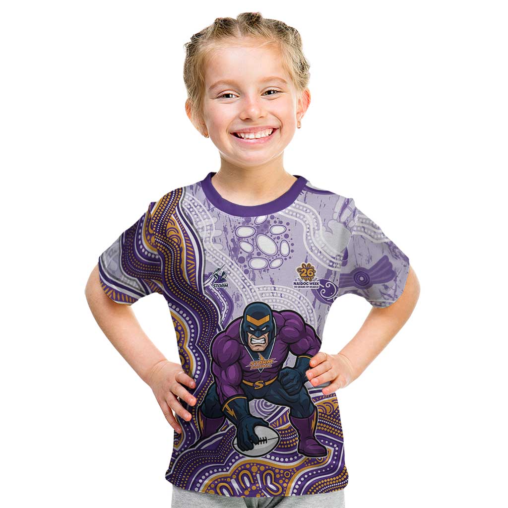 Melbourne Storm NAIDOC Week 2026 Kid T Shirt First Nations of Australia Aboriginal Mascot Rugby