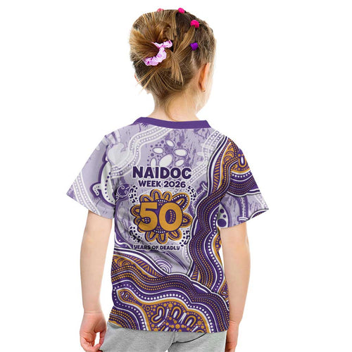 Melbourne Storm NAIDOC Week 2026 Kid T Shirt First Nations of Australia Aboriginal Mascot Rugby