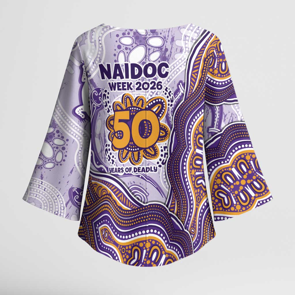 Melbourne Storm NAIDOC Week 2026 Kimono Sleeve Blouse First Nations of Australia Aboriginal Mascot Rugby