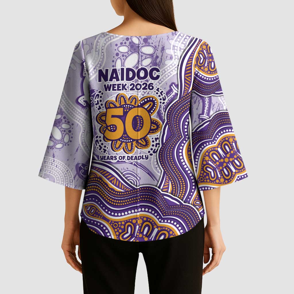 Melbourne Storm NAIDOC Week 2026 Kimono Sleeve Blouse First Nations of Australia Aboriginal Mascot Rugby