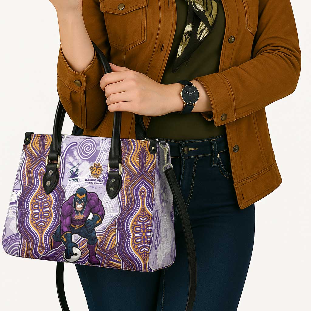 Melbourne Storm NAIDOC Week 2026 Leather Bag First Nations of Australia Aboriginal Mascot Rugby